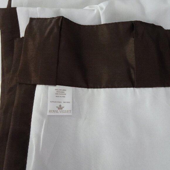 Drapery Set Long Brown Lined TWO Panels 50 x 108" Rod Pocket Back Tab Curtains - Picture 6 of 8
